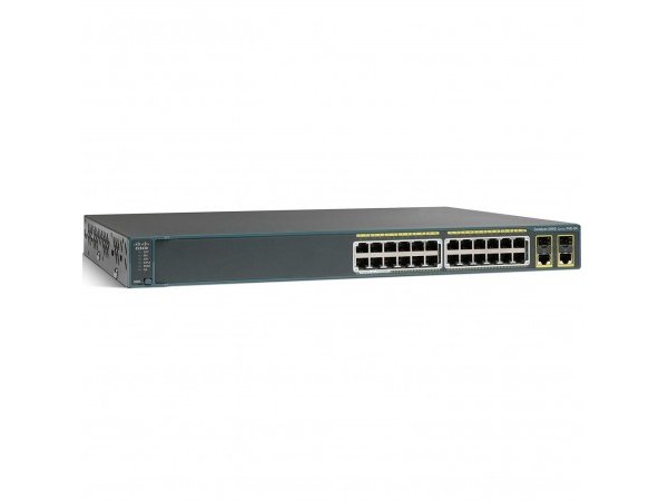 Cisco Catalyst 2960 Plus 24 10/100 PoE + 2 T/SFP LAN Lite, WS-C2960+24PC-S